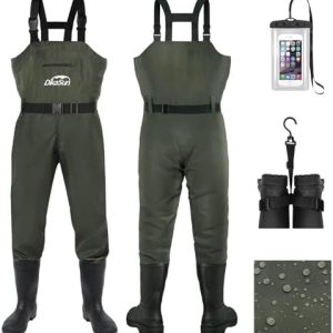 Waterproof Fishing Waders for Men Women| 2-Ply Nylon/PVC Chest Wader with Boots for Fly Fishing